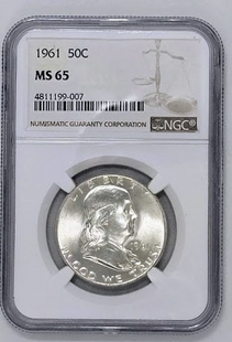 1961 50C- M 65 | NGC Franklin 50 Cents Graded Coin