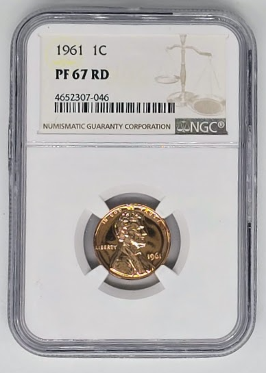 1961 1C- PF 67 RD | NGC One Cent Penny Graded Coin