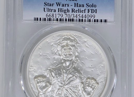 2017 Han Solo Star Wars $5 Niue PR 70 DCAM FDI | PCGS Graded Silver 5 Dollar Coin