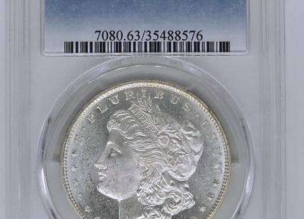 1878 CC Morgan Dollar $1 - MS 63 | PCGS Graded Coin