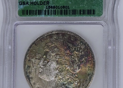 1884 CC Morgan Dollar $1 -MS 66 Toned | ICG Graded Coin