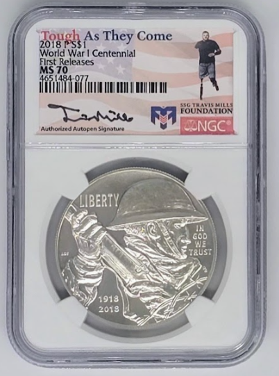 2018 P $1 WW1 Centennial- MS 70 | NGC Silver One Dollar Graded Coin