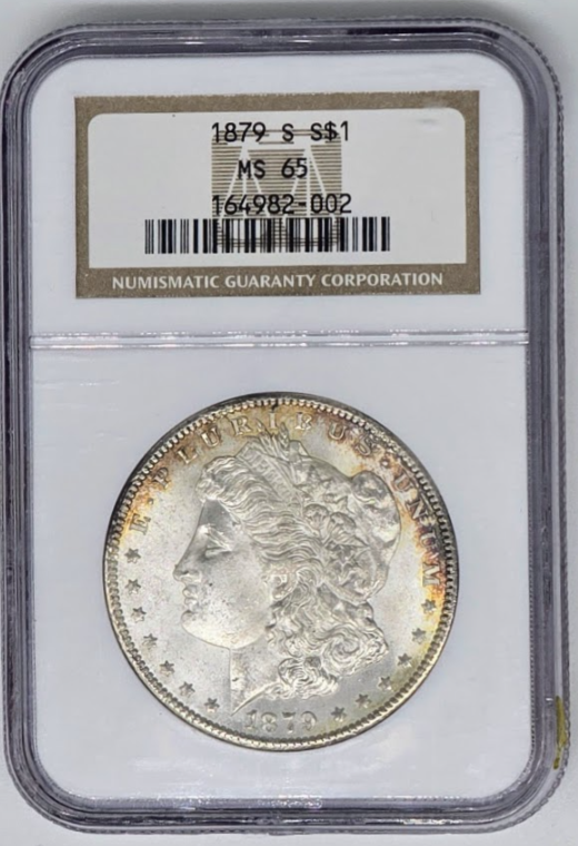 1879 S Morgan Dollar $1 - MS 65 | NGC Graded Coin