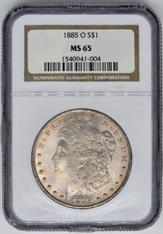 1885 O Morgan Dollar $1 - MS 65 | NGC Graded Coin