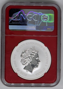 Dólar de Plata de Tuvalu Iron Man 2018 - MS 70 | Moneda con calificación Marvel de NGC