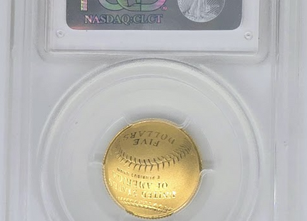 2014 W $5 Baseball HOF- PR 69 DCAM | PCGS Gold Five Dollar Graded Coin
