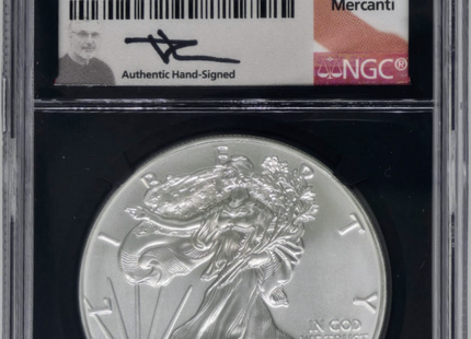 Dólar de Plata American Eagle 2017 - MS 70 FDI | Moneda firmada y calificada