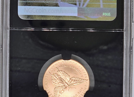 2018 W Breast Cancer Awareness $5- MS 70 | Pink Gold Graded Coin