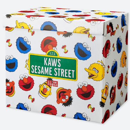 Sesame Street Uniqlo Plush Toy Box Set Object Art by Kaws- Brian Donnelly