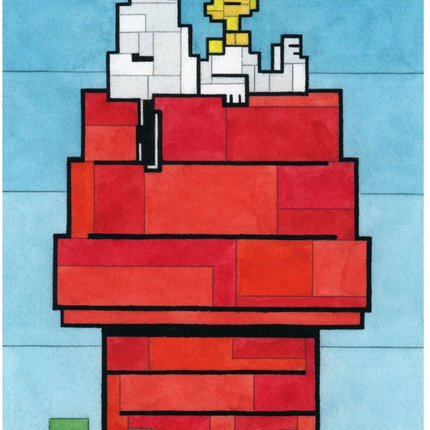 Snoopy & Woodstock Archival Print by Adam Lister