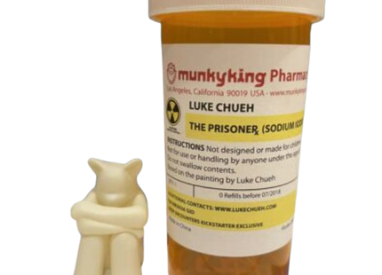 Sodium Iodide Glow in the Dark The Prisoner Bear Art Toy by Luke Chueh