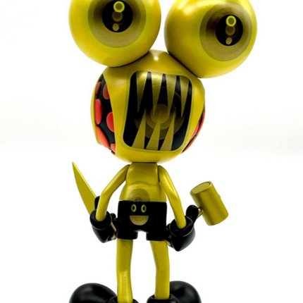 Spacemonkey Happy Pants Gold Art Toy by Dalek- James Marshall
