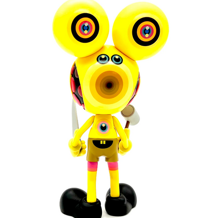 Spacemonkey Happy Pants Yellow Art Toy by Dalek- James Marshall