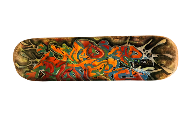 Splash Untitled Graffiti Deck Painting by Sonic Bad x MadHaterz Bad Crew