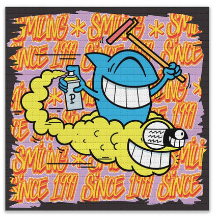 Spraying Clouds Blotter Paper Archival Print by El Pez