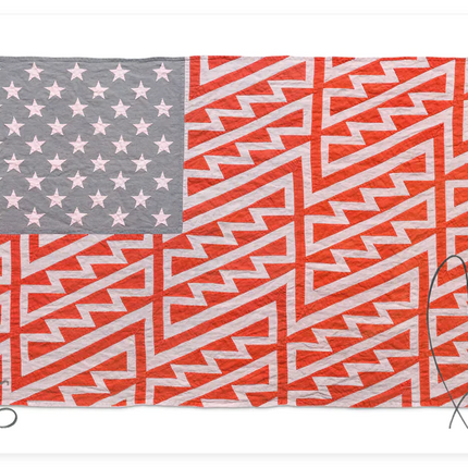 Star Spangled Shadows Linen Offset Lithograph Print by Faile
