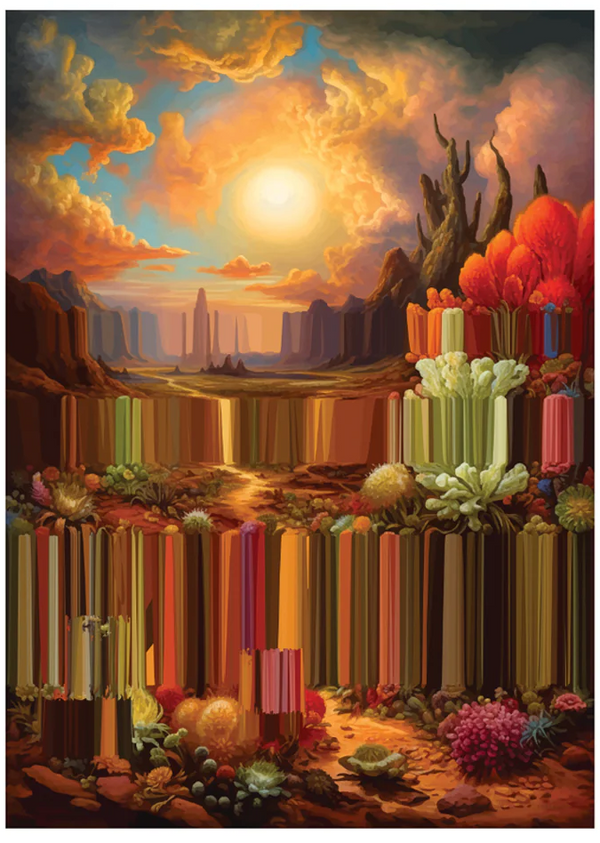 Sueño de Día en El Desierto de Cactus Giclee Print by Alexis Mata