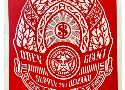 Supply and Demand Red AP Silkscreen Print by Shepard Fairey- OBEY