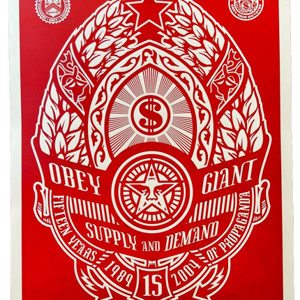 Supply and Demand Red AP Silkscreen Print by Shepard Fairey- OBEY