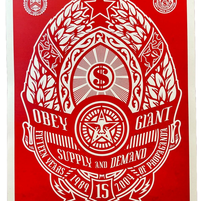 Supply and Demand Red AP Silkscreen Print by Shepard Fairey- OBEY