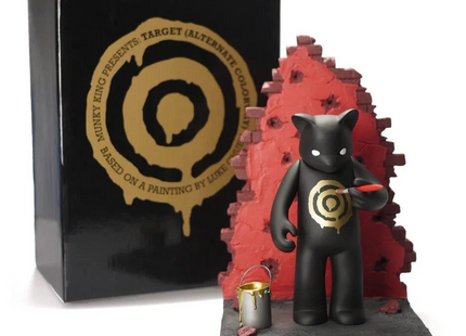 Target Black & Gold Red Wall Vinyl Art Toy Sculpture by Luke Chueh