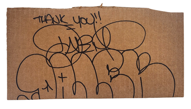 Thank You!! Original Marker Tag Drawing by Dalek- James Marshall