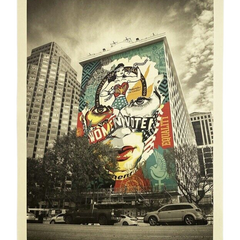 Beauty of Liberty Equality Austin Mural Print Shepard Fairey x Sandra Chevrier x Jon Furlong