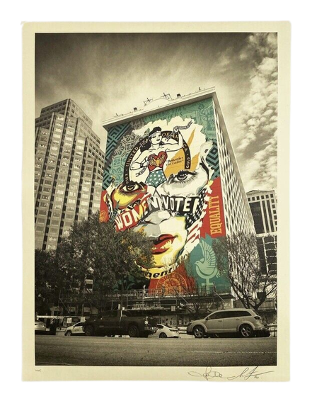 Beauty of Liberty Equality Austin Mural Print Shepard Fairey x Sandra Chevrier x Jon Furlong