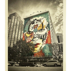 Beauty of Liberty Equality PP Austin Mural Print by Shepard Fairey x Sandra Chevrier x Jon Furlong