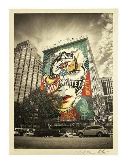 Beauty of Liberty Equality PP Austin Mural Print by Shepard Fairey x Sandra Chevrier x Jon Furlong