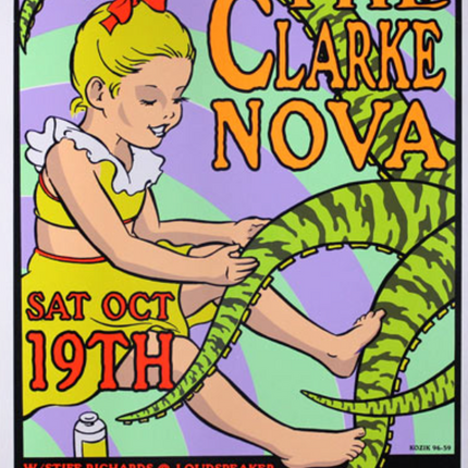 The Clarke Nova Stiff Richards AP 1995 San Francisco CA Silkscreen Print by Frank Kozik