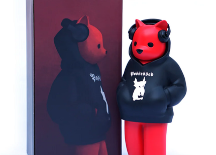 The Devil Likes Lo/Fi Low Fidelity Music Bear Vinyl Art Toy by Luke Chueh