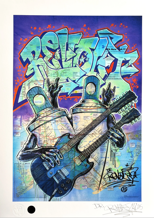 The Double Neck Bros Archival Print by Dr Revolt
