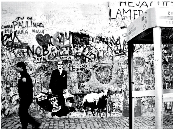 The Man Who Walks Through Walls AP Silkscreen by Shepard Fairey x Blek le Rat