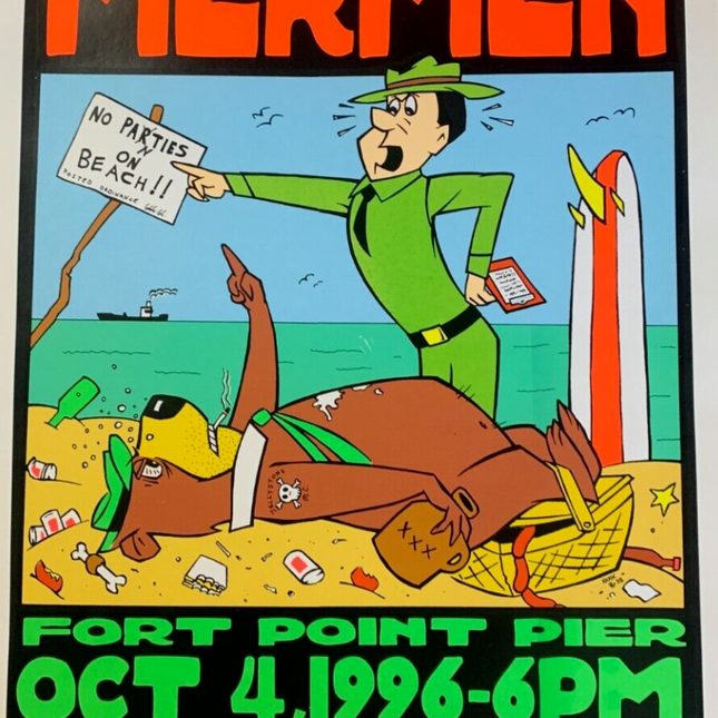 The Mermen AP 1996 San Francisco CA Silkscreen Print by Frank Kozik