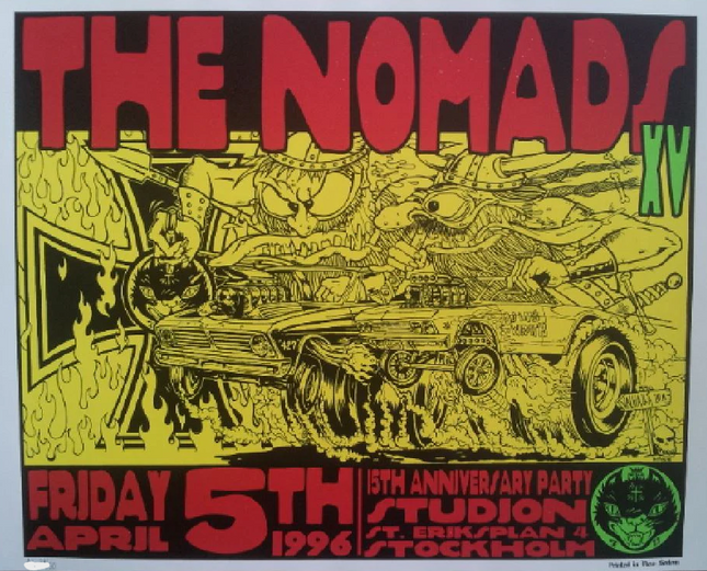 The Nomads 15th Anniversary Party 1996 Silkscreen Print by Frank Kozik