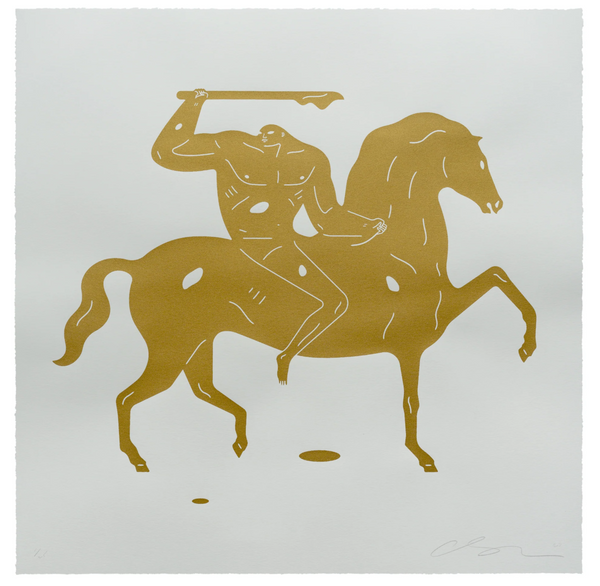 Sérigraphie dorée « Le Retour » de Cleon Peterson