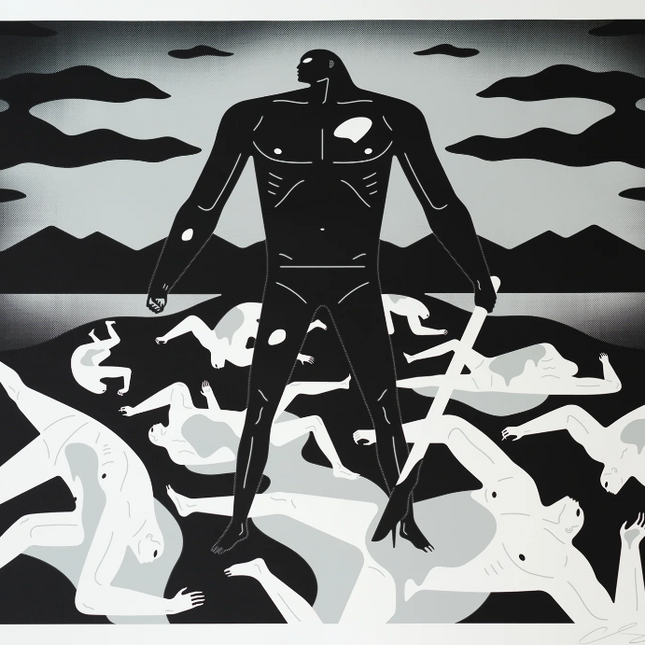 To Create & Destroy Bone Silkscreen Print by Cleon Peterson