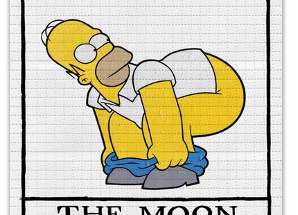 To The Moon & Back Simpsons Blotter Paper Archival Print by Skel