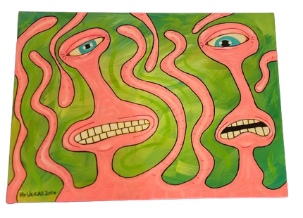 Tooth For Tooth Original Acrylic Painting by RT Vegas