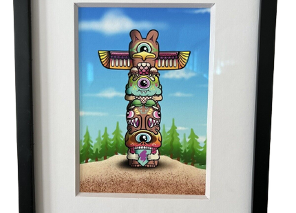 Totem Melty Misfits Jumbo Unique Giclee Print by Buff Monster