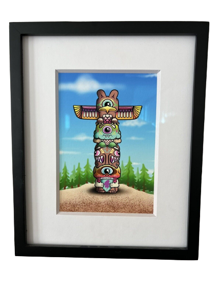 Totem Melty Misfits Jumbo Unique Giclee Print by Buff Monster