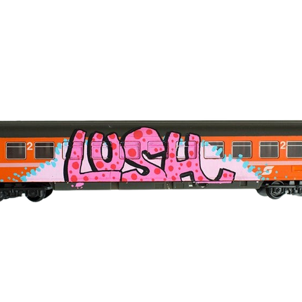 Train 3 HO Graffiti Train Art Toy Sculpture by LushSux