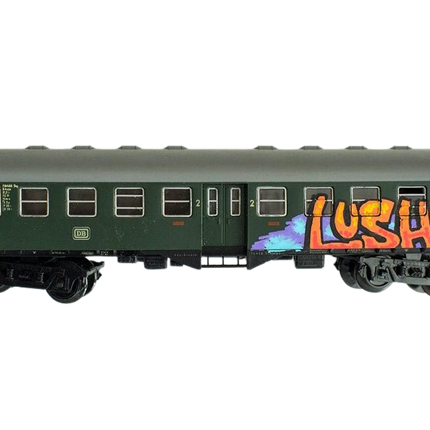 Train 5 HO Graffiti Train Art Toy Sculpture by LushSux