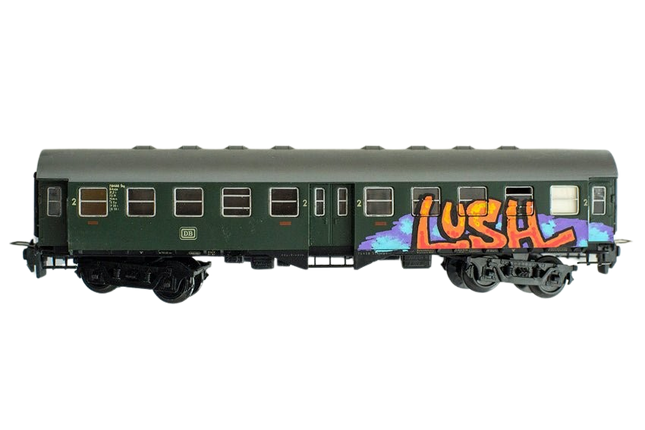 Train 5 HO Graffiti Train Art Toy Sculpture by LushSux