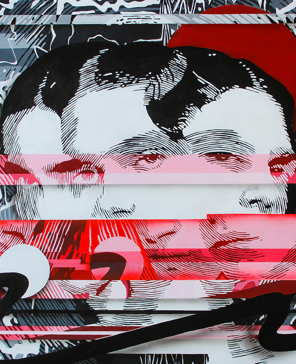 PINTURA Pintura original de los MEDIOS del artista