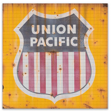 Union Pacific Railroad Rust Blotter Paper Archival Print by Lyric One
