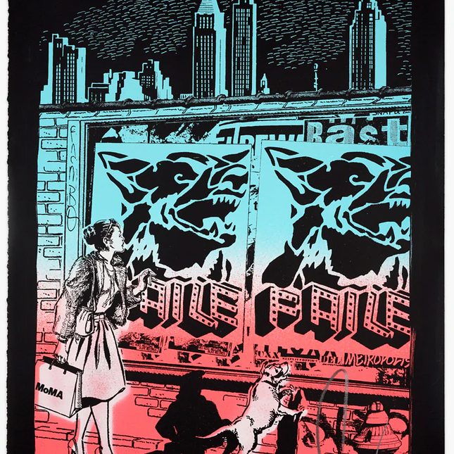 Walk on the Wild Side Mixed Media Silkscreen Print by Faile