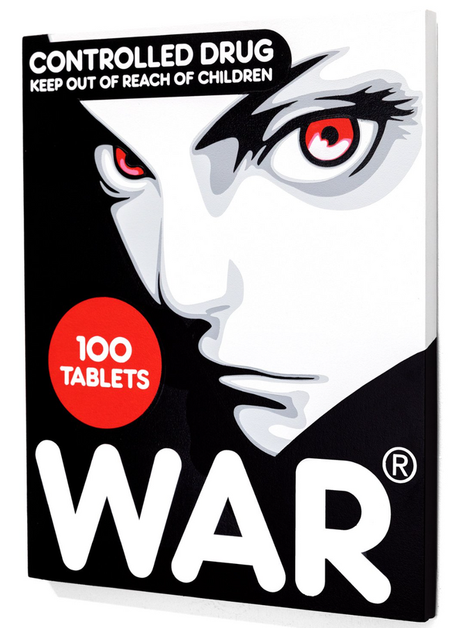 War 100 Tablets AP HPM Stencil on Board by Ben Frost