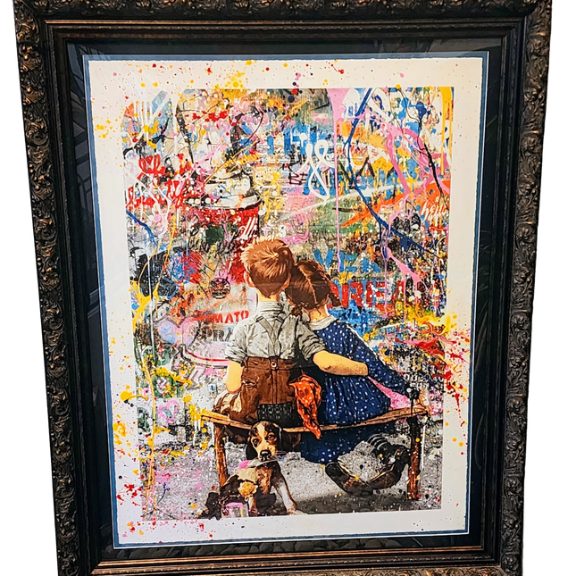 Work Well Together HPM Spray Paint Silkscreen Print by Mr Brainwash- Thierry Guetta